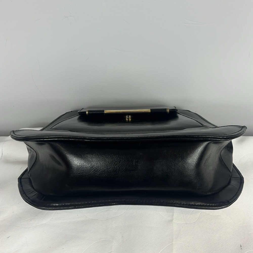 Gianni Versace Vintage Black Leather Shoulder Bag Purse - Picture 7 of 17